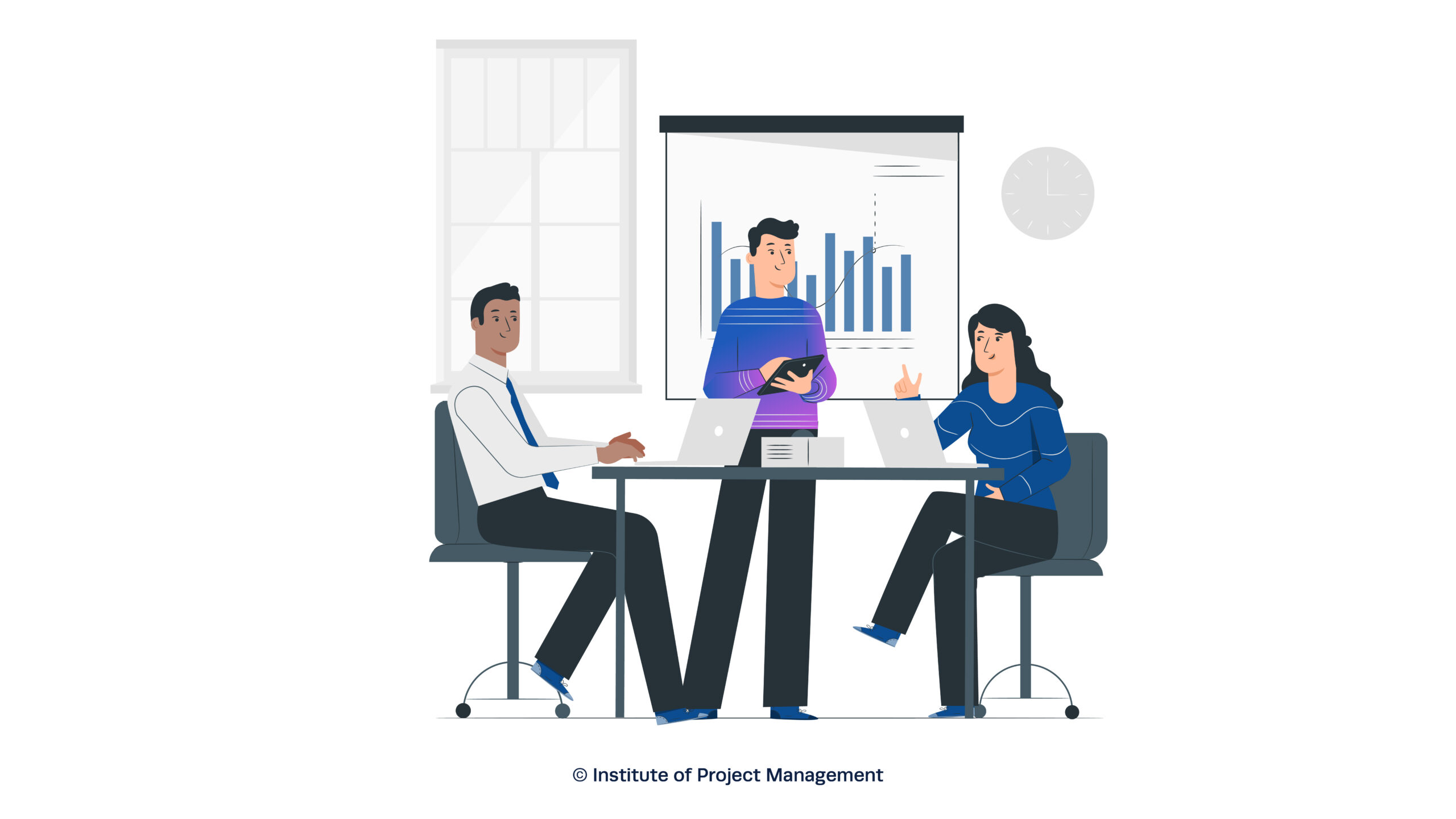AI in Project Management Illustration